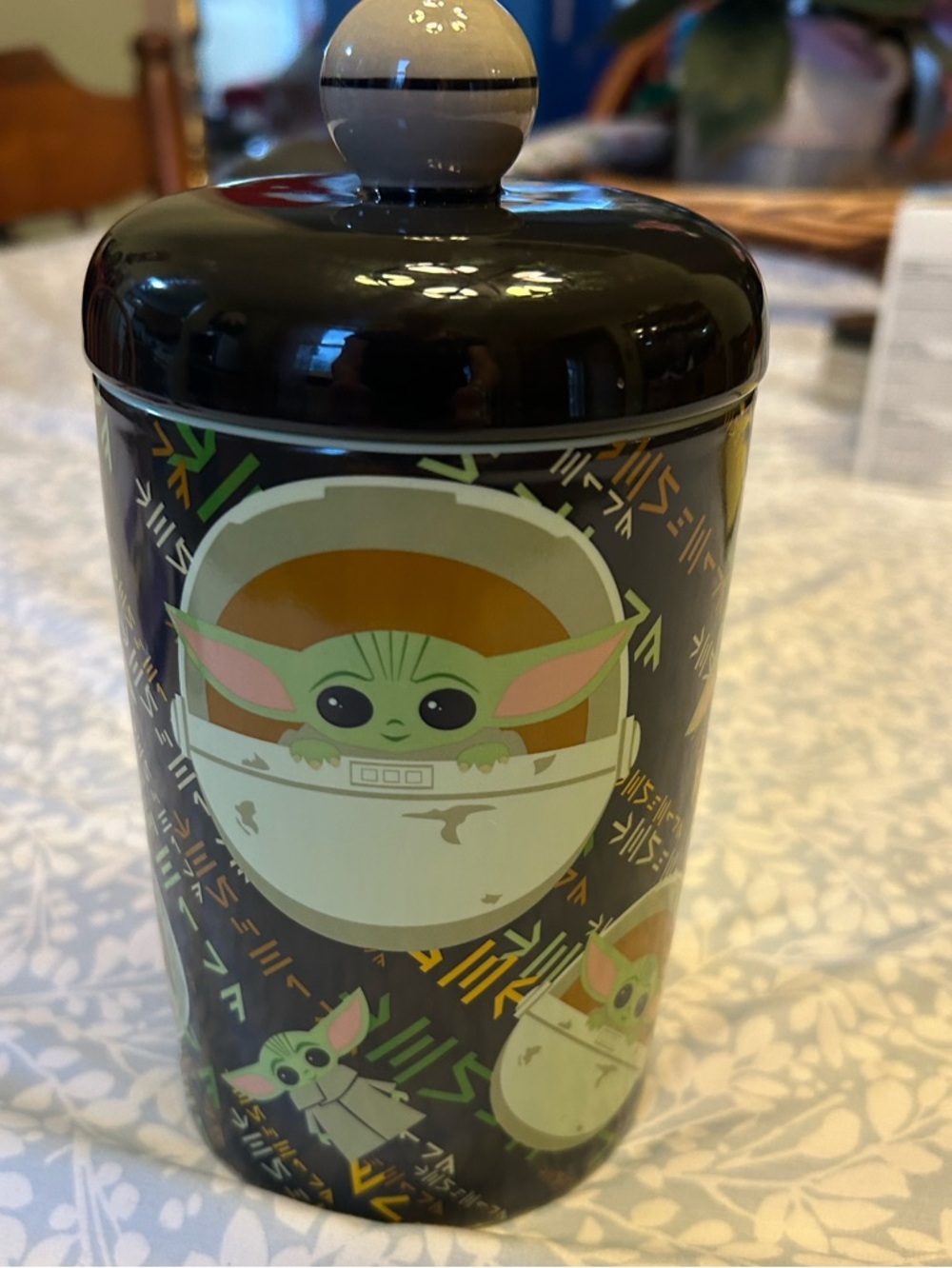 Baby Yoda Pet Treat Ceramic Canister
